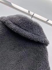 Bagsaaa Max Mara Teddy Bear Icon coat in gray alpaca and wool-blend fabric - 4