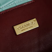 Bagsaaa crocodile-embossed Chanel Cerf or Executive tote bag in turquoise - 40cm - 2