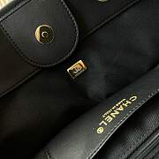 Bagsaaa Chanel Deauville tote bag in canvas material with black and white stripes - 4