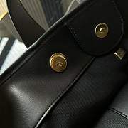 Bagsaaa Chanel Deauville tote bag in canvas material with black and white stripes - 3