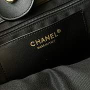 Bagsaaa Chanel Deauville tote bag in canvas material with black and white stripes - 2