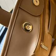 Bagsaaa Chanel Deauville tote bag in canvas material with beige and white stripes - 3