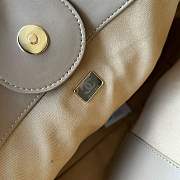 Bagsaaa Chanel Deauville tote bag in canvas material with beige and white stripes - 4