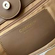 Bagsaaa Chanel Deauville tote bag in canvas material with beige and white stripes - 2
