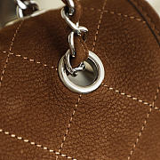 Bagsaaa Chanel Split Pocket Flap Bag in brown suede - 35cm - 2