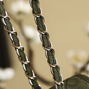 Bagsaaa Chanel Split Pocket Flap Bag in green suede - 35cm - 3