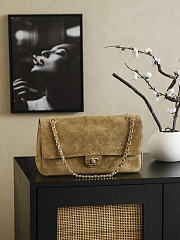 Bagsaaa Chanel 2.55 Classic Flap shoulder bag in beige suede - 33cm - 1