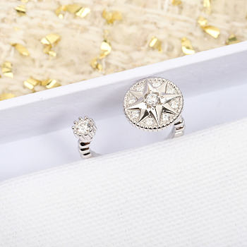 Bagsaaa Dior Rose des Vents Ring Silver and Diamonds