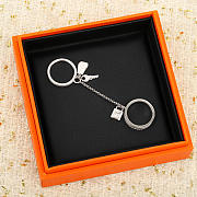 Bagsaaa Hermes Kelly Cadenas double ring silver - 1