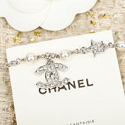 Bagsaaa Chanel silver crystal CC bracelet - 3