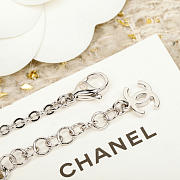 Bagsaaa Chanel silver crystal CC bracelet - 2