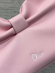 Bagsaaa Small Dior Bow Bag Pink Lambskin - 26cm - 3