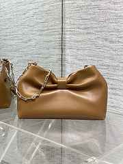 Bagsaaa Small Dior Bow Bag Brown Lambskin - 26cm - 3
