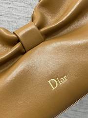 Bagsaaa Small Dior Bow Bag Brown Lambskin - 26cm - 2