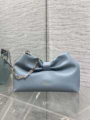 Bagsaaa Small Dior Bow Bag Blue Lambskin - 26cm - 1