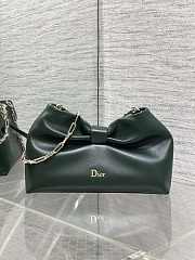 Bagsaaa Small Dior Bow Bag Dark Green Lambskin - 26cm - 1