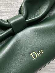 Bagsaaa Small Dior Bow Bag Dark Green Lambskin - 26cm - 4