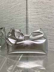 Bagsaaa Small Dior Bow Bag Silver Lambskin - 26cm - 1