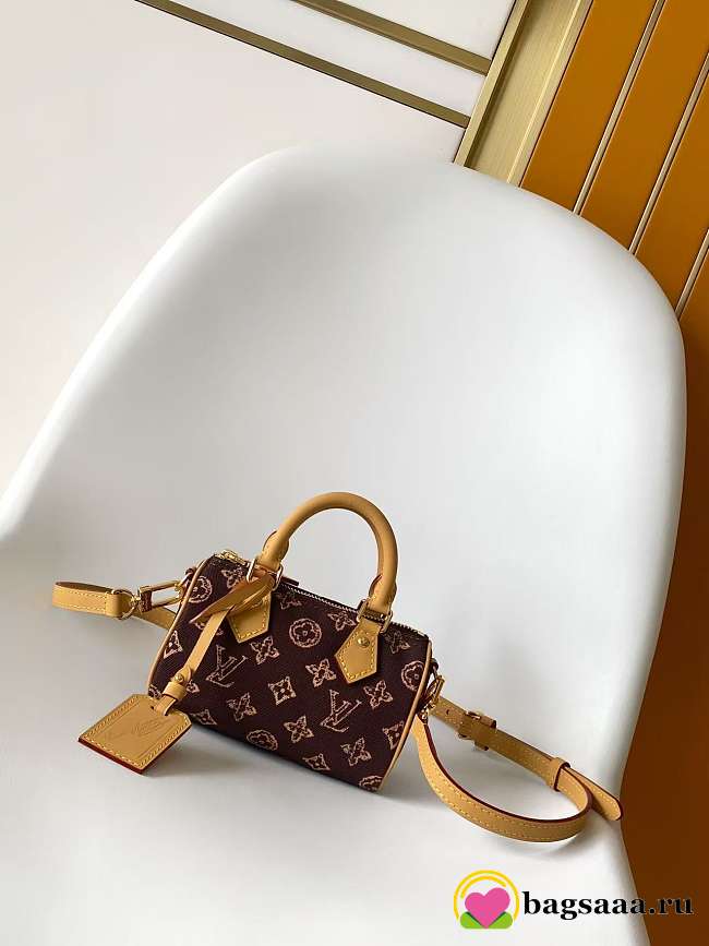 Bagsaaa LV Nano Speedy Other Monogram Canvas dark brown - 16cm - 1