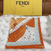 Bagsaaa Fendi silk scarf featuring a geometric 