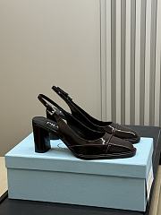 Bagsaaa Prada Patent Leather Slingback Pump brown - 1