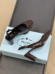 Bagsaaa Prada Patent Leather Slingback Pump brown - 3