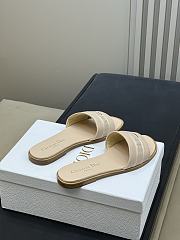 Bagsaaa Dior Dway Slide Powder Beige Grained Calfskin - 3