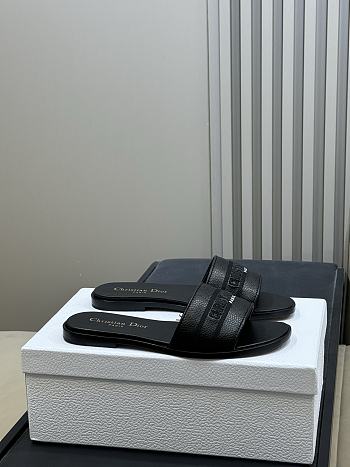 Bagsaaa Dior Dway Slide Black Grained Calfskin