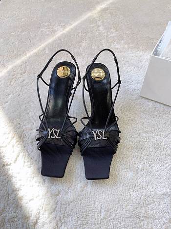 Bagsaaa YSL Jerry sandals in smooth leather black - 8cm