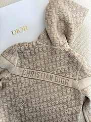 Bagsaaa Dior Reversible Zipped Cardigan with Hood Gold-Tone Metallic Cashmere-Blend Knit - 2