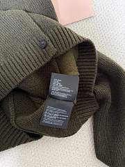 Bagsaaa Miu Miu military green wool cardigan - 4