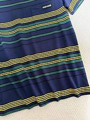 Bagsaaa Miu Miu Striped Cotton Jersey T-shirt in a navy - 4