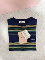 Bagsaaa Miu Miu Striped Cotton Jersey T-shirt in a navy - 2