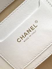 Bagsaaa Chanel Small Small Tote beige braided straw and white lambskin AS5951 - 41cm - 4