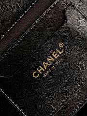 Bagsaaa Chanel Small Small Tote beige braided straw and black lambskin AS5951 - 41cm - 2