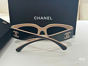 Bagsaaa Chanel Cat Eye Sunglasses Black & Beige - Lenses: Light Grey - 2
