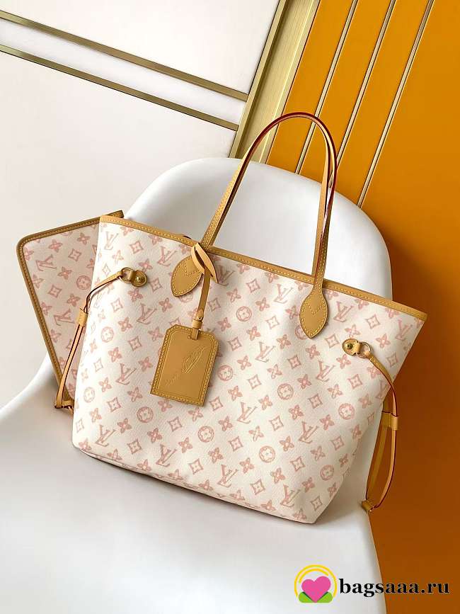 Bagsaaa LV M27521 Neverfull MM Monogram Origine Lin - 31cm - 1