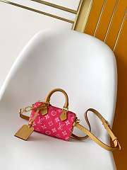 Bagsaaa LV M28322 Nano Speedy Monogram Origine Rose Ruban - 16cm - 1