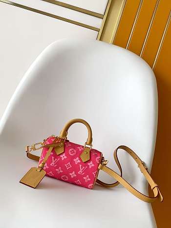 Bagsaaa LV M28322 Nano Speedy Monogram Origine Rose Ruban - 16cm