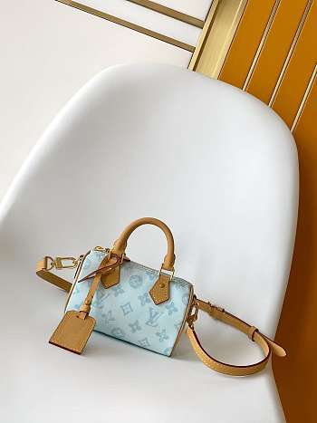 Bagsaaa LV M28323 Nano Speedy Monogram Origine Bleu Courrier - 16cm