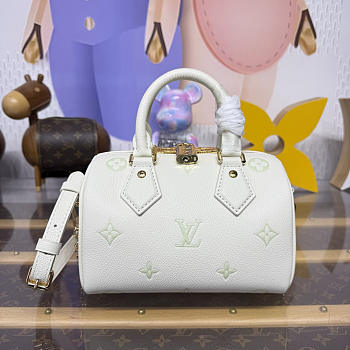 Bagsaaa LV M27572 Speedy Bandoulière 20 Milky White/Green - 20.5cm
