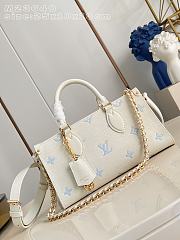 Bagsaaa LV M27577 OnTheGo East West Milky White/Blue - 25cm - 1