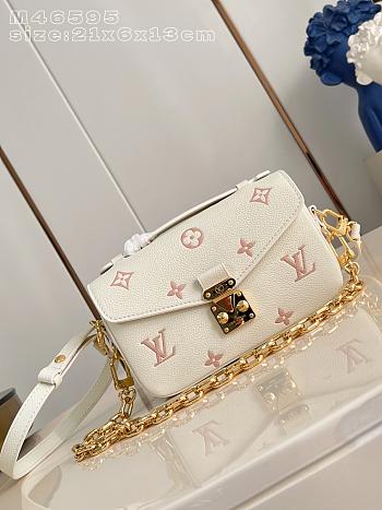 Bagsaaa LV M27575 Pochette Métis East West Milky White/Peach - 21.5cm