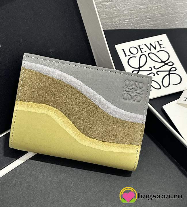 Bagsaaa Loewe Compact Landscape wallet in nappa calfskin gray - 11cm - 1
