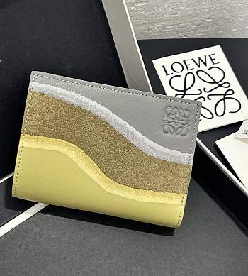 Bagsaaa Loewe Compact Landscape wallet in nappa calfskin gray - 11cm
