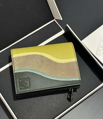 Bagsaaa Loewe Compact Landscape wallet in nappa calfskin green - 11cm