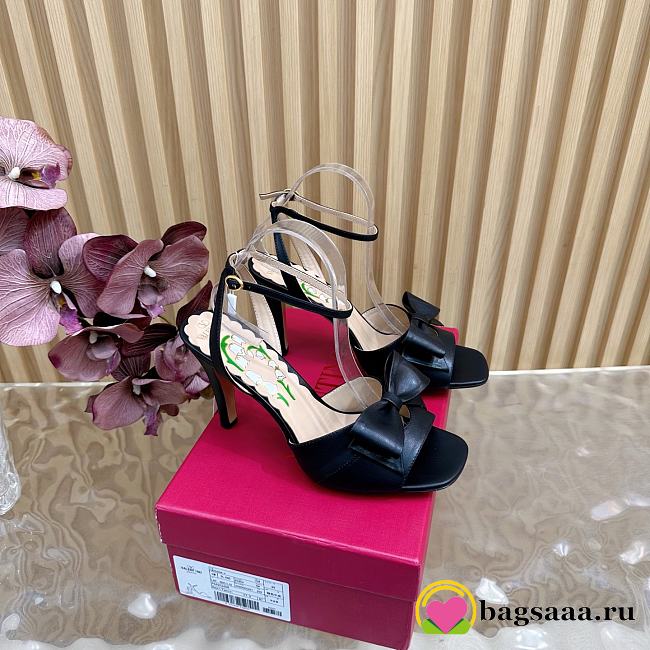 Bagsaaa Valentino Bowow Kidskin Sandal 95Mm black - 1