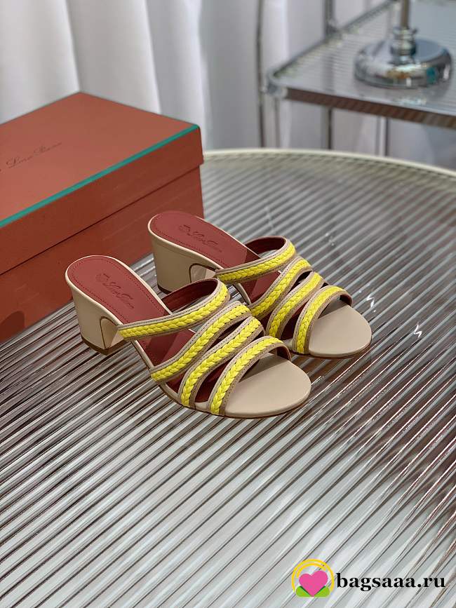 Bagsaaa Loro Piana Summer Charms sandals in yellow - 1
