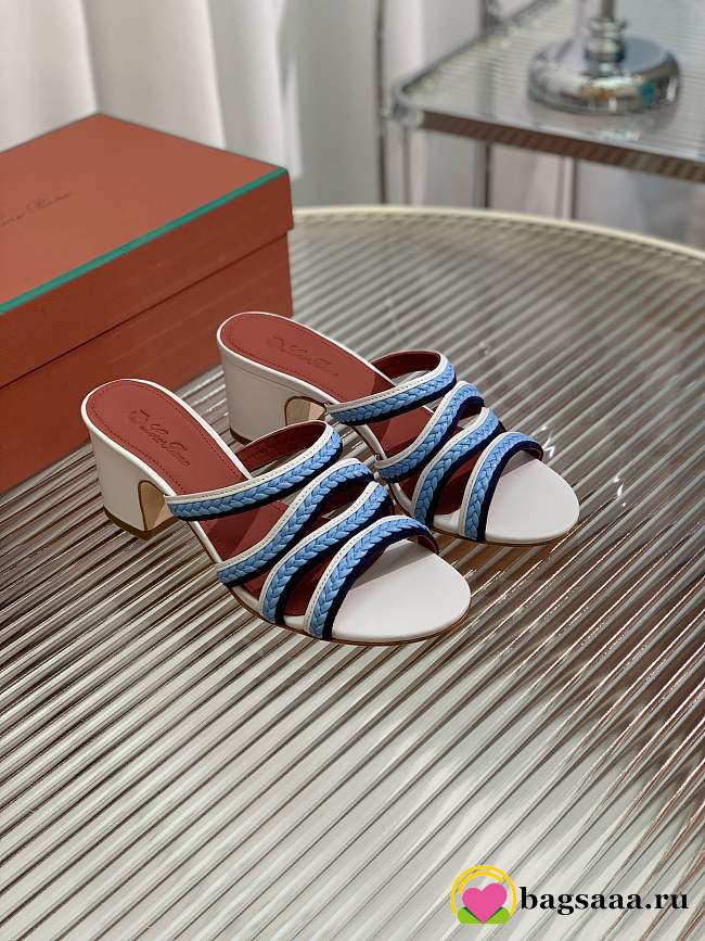 Bagsaaa Loro Piana Summer Charms sandals in blue - 1