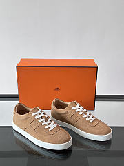Bagsaaa Hermes Boomerang sneaker brown suede - 4